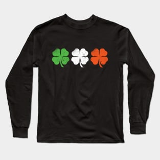 Ireland Flag Shamrocks Long Sleeve T-Shirt